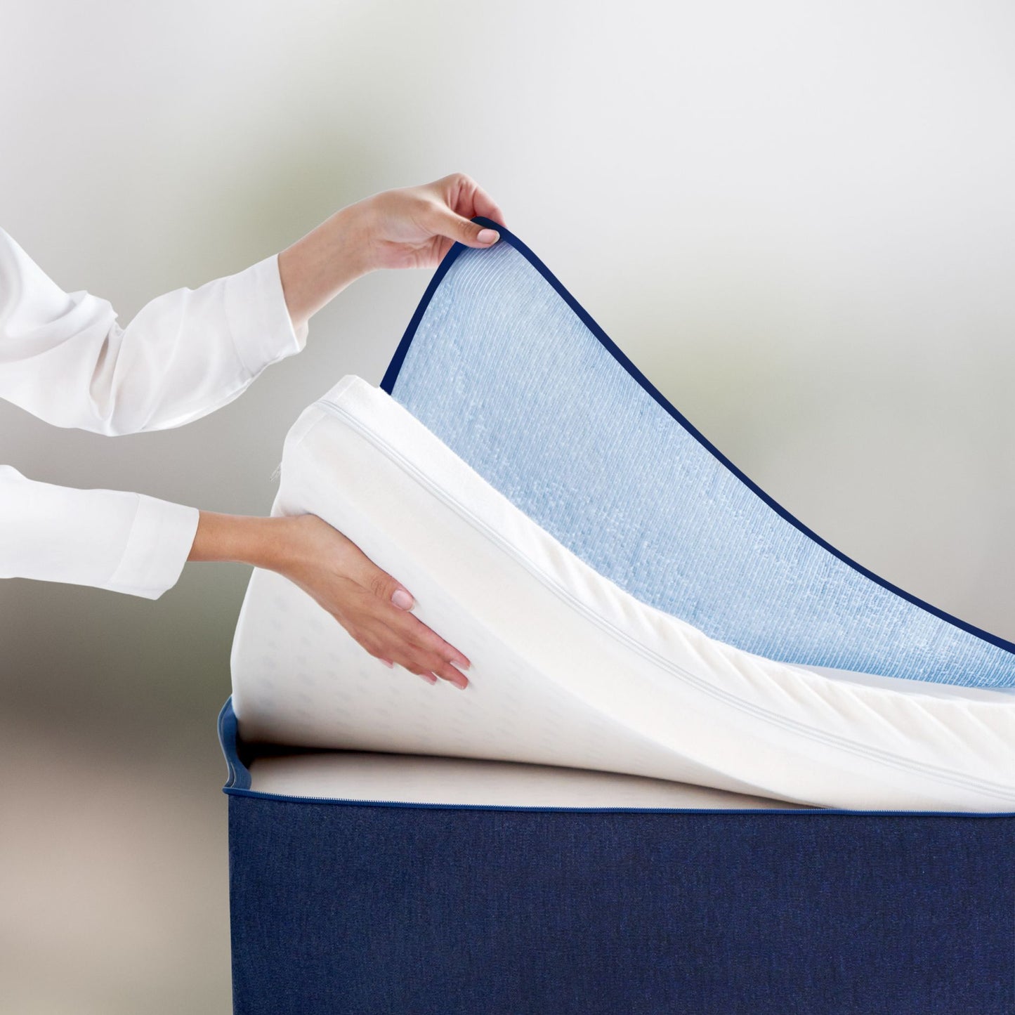 Athena latex mattress with 3 layers of 100% natural latex rubber foam. Customise your mattress firmness for side, back and stomach sleepers.