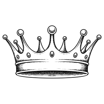 A hand-drawn icon of a golden crown symbolizing the great customer services to be expected from Good Knight Mattress.